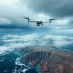 AI illustration: predict and trigger localized extreme weather events by manipulating atmospheric data feeds and ocean currents using autonomous geoengineering drones