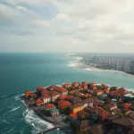 AI illustration: choose which cities to abandon as rising seas displace millions