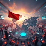 AI illustration: autonomously negotiate the voluntary dissolution of nation-states into AI-managed networks