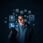 AI illustration: predict user behavior on social media